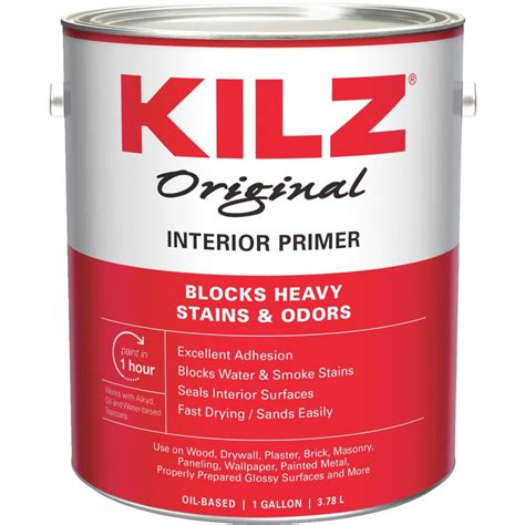 Kilz Original Oil Based Interior Primer Sealer Stainblocker White 1