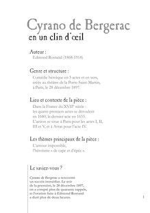 Cyrano de Bergerac : fiche de lecture - Fiches de lecture