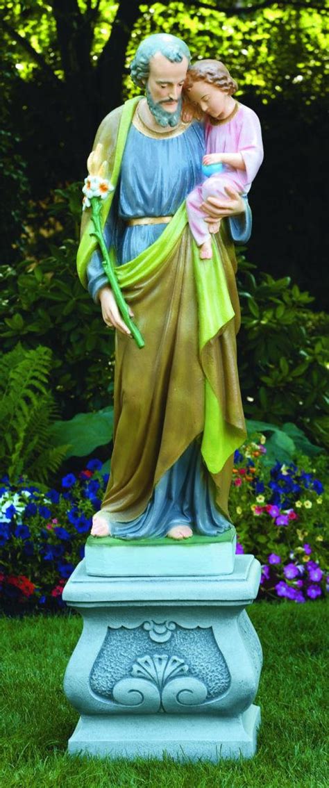 Saint Joseph Life Size Statue On Pedestal