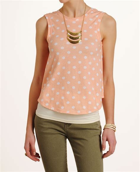 DV By Dolce Vita Back To Front Polka Dot Tank Top Women Fashion Style Crush