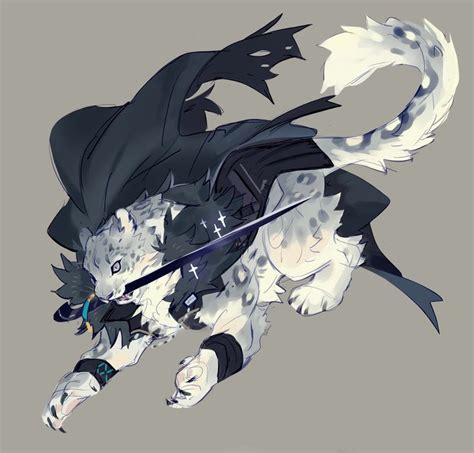 Bia On Twitter Snow Leopard Art Anime Snow Mythical Creatures Art