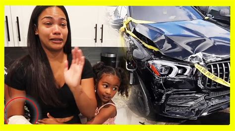 Prettyboyfredo Gf Jasmine Gets Into A Car Crash With His Daughter Ava😔