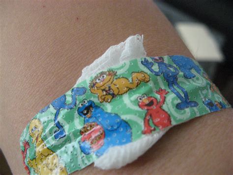 Sesame Street Bandaid This Is The Fun Band Aid I Got After Flickr