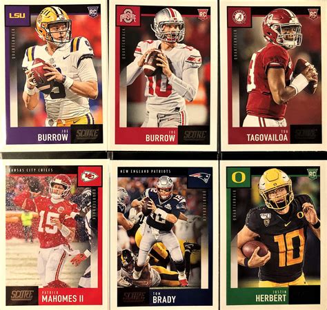 Find First Joe Burrow Score Rookie Cards And Tom Brady Tribute Cards 2020 Panini Score Football