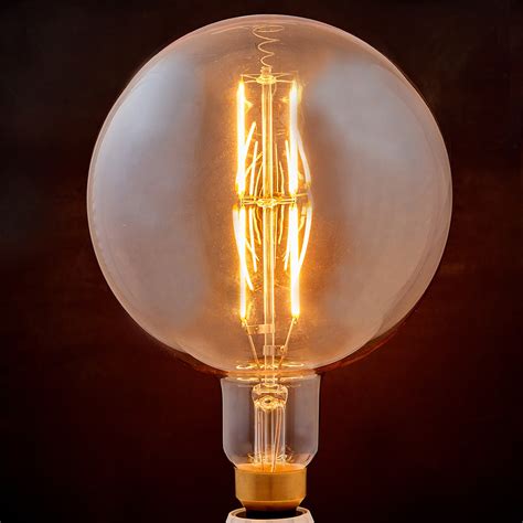 E27 Led Filament Bulb 8w 800 Lm 1900k Amber Globe Uk