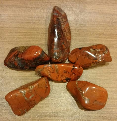 Brecciated Jasper Tumbled Stones Set Of 4 Four Chakra Gemstone Etsy