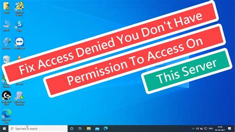 Fix Access Denied You Don T Have Permission To Access On This Server Youtube