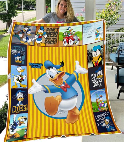 Donald Duck Blanket Donald Duck Throw Duck Fleece Blanket Etsy