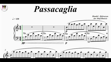 Passacaglia Handel Halvorsen Piano Youtube Piano Sheet Music