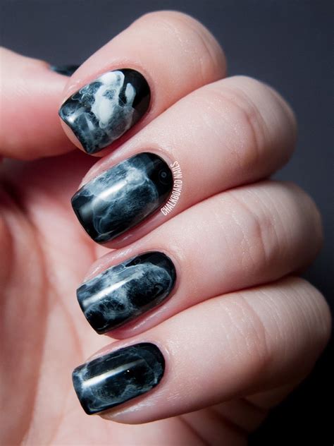 art nails black and white midnight smoke nail art art nails hair and nails makeup ideas