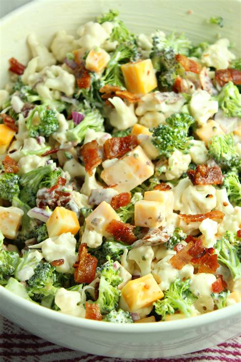 Loaded Broccoli Cauliflower Salad Low Carb My Incredible Recipes