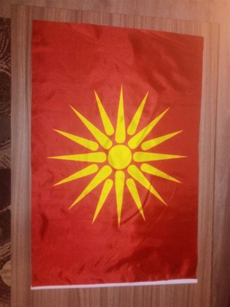 The Flag Of The Republic Of North Macedonia Back In 1992 1995 R