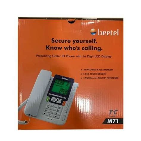 White Wired Beetel M71 Landline Phone For Officehotel At Rs 1150 In