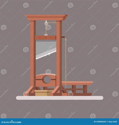 Guillotine Punishment Device For Executions By Beheading Cartoon