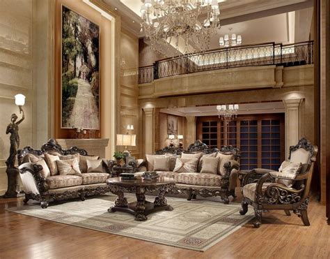 Luxury Formal Living Room Furniture W Carved Wood Hd 481