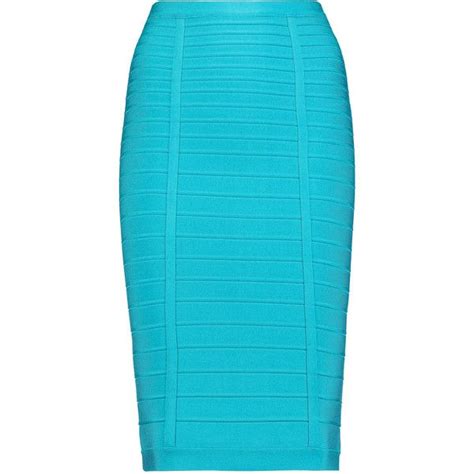 Hervé Léger Bandage Pencil Skirt 276 Liked On Polyvore Featuring