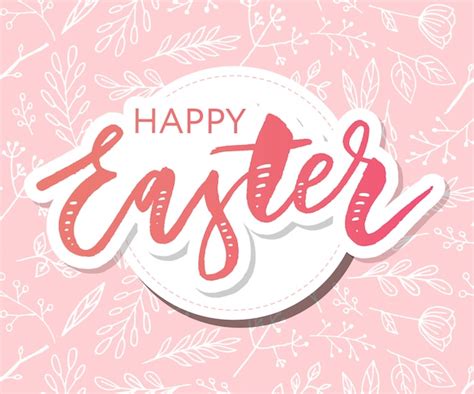 Premium Vector Happy Easter Lettering