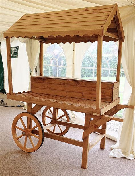 The Rustic Wedding Company Small Prop Hire Candy Cart Wooden Cart