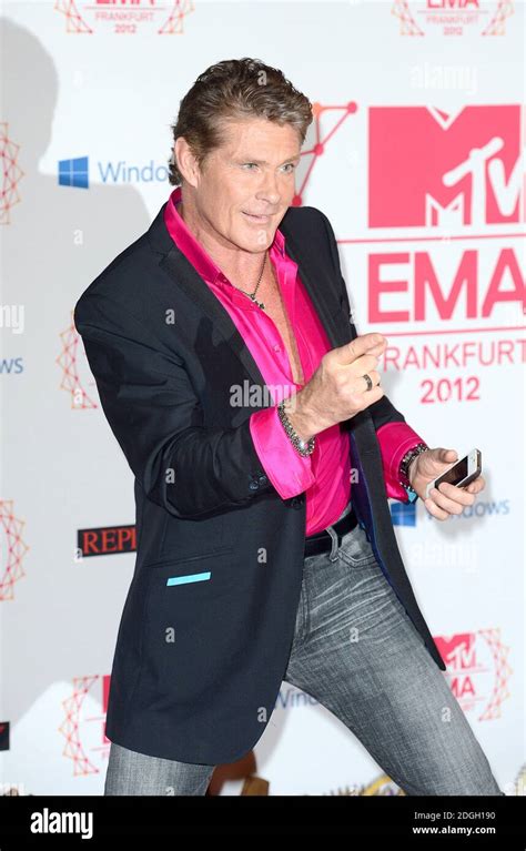 David Hasselhoff Arriving For The 2012 Mtv Europe Music Awards At The