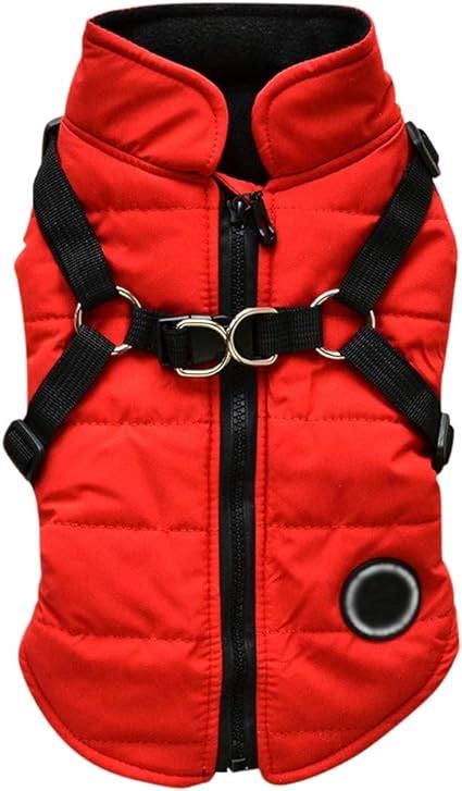 Norbi Pet Warm Jacket Small Dog Vest Harness Puppy Winter 2 In 1 Outfit