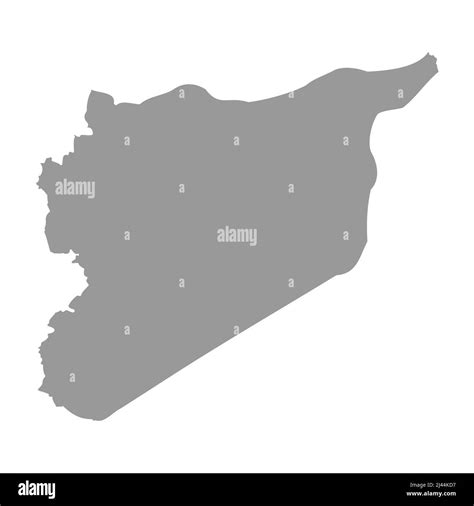 Silueta del mapa del país vector de Siria Imagen Vector de stock Alamy