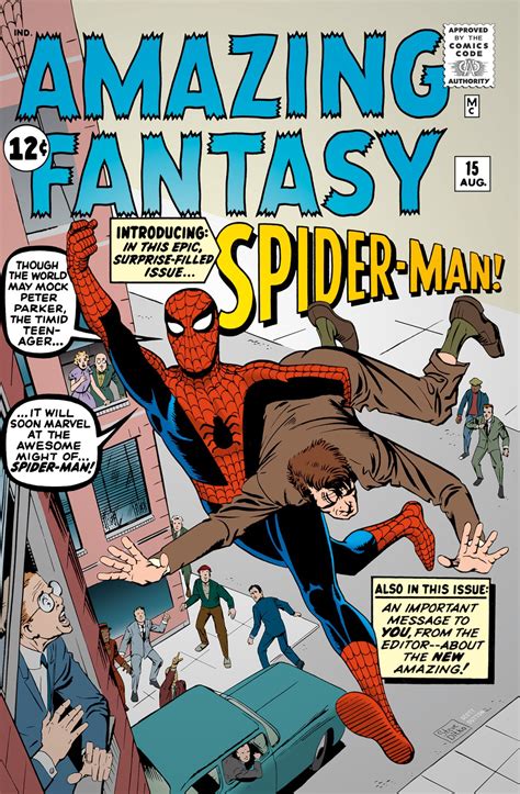 Amazing Fantasy No 15 Cover Steve Ditko Marvel Comics Covers Comic