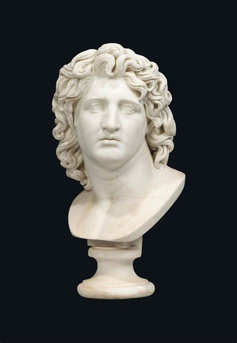 An Italian White Marble Bust Of Alexander The Great