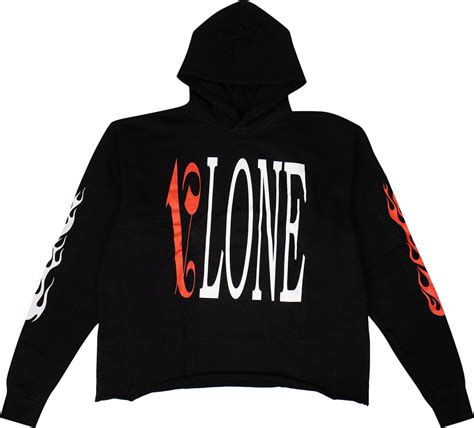 Buy Vlone X Palm Angels Logo Hooded Sweatshirt Blackred 1020