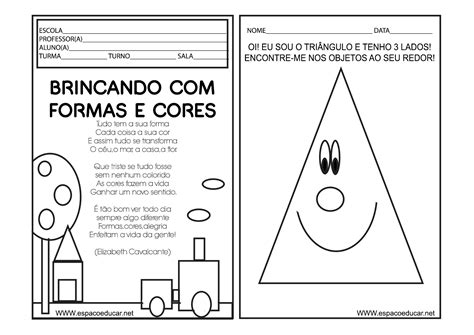 Caderno De Atividades Cores E Formas Para Educação Infantil Grátis Para