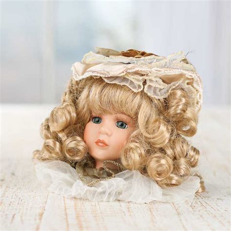 Vintage Inspired Porcelain Doll Head Ornament Porcelain Doll Heads