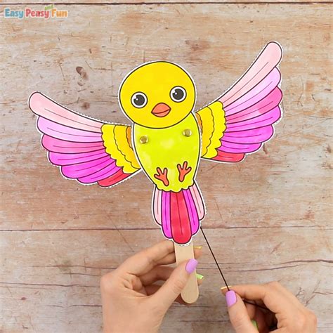 Movable Bird Paper Doll Easy Peasy And Fun