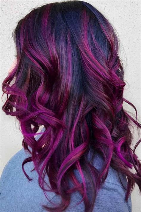 Hairstyle Trends 30 Examples Of Purple Highlights To Show Your