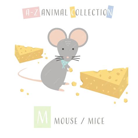 Premium Vector Cute Mouse Mice Cartoon Doodle Animal Alphabet M