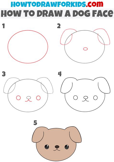 How To Draw A Dog Face For Kindergarten Easy Drawing Tutorial For Kids
