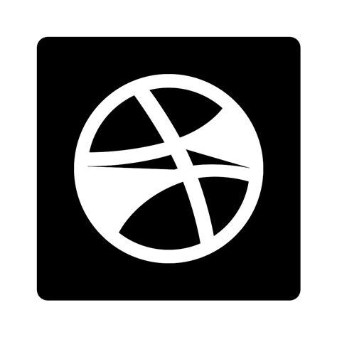 Dribbble Square Free Vector Icon Iconbolt