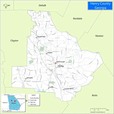Map Of Henry County Georgia Where Is Located Cities Population