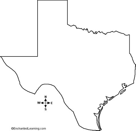 Outline Map Texas