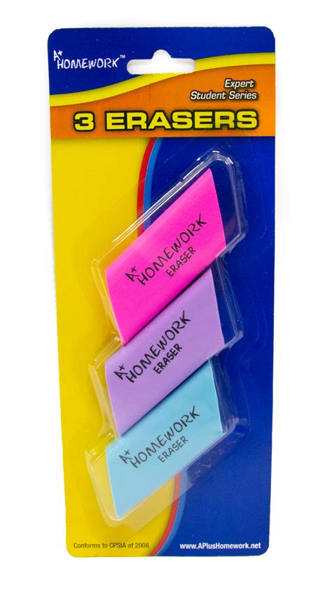 Wholesale Neon Erasers In 3 Packs Dollardays
