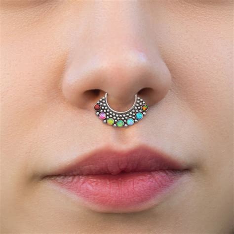 Implant Grade Titanium Septum Jewelry Septum Piercing 16g Etsy