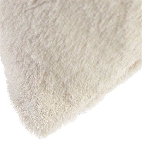 Mainstays Tip Dye Faux Fur Decorative Pillow Ivory 20 X 20 1 Each