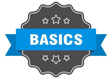 Basics Label Basics Isolated Seal Sticker Sign Stock Vector