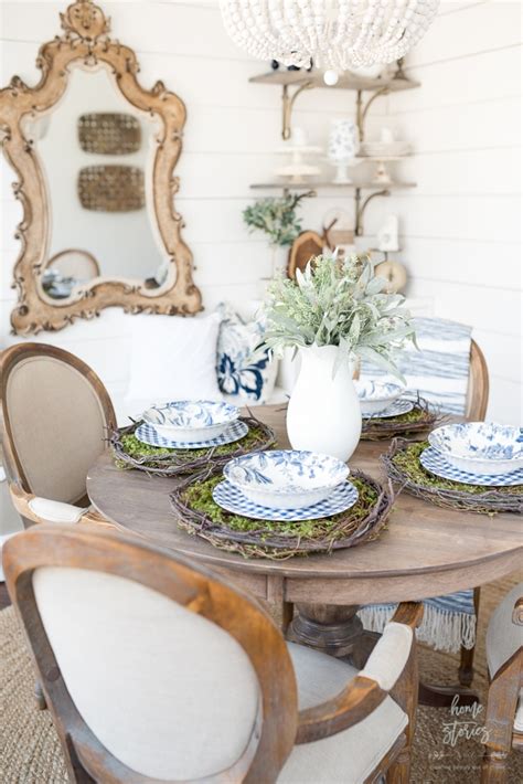 Spring Blue And White Breakfast Room