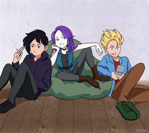 Abigail lives with her parents, pierre and caroline, in the apartment behind pierre's shop. Stardew Valley art > The Gang : Sebastian, Abigail, & Sam ...