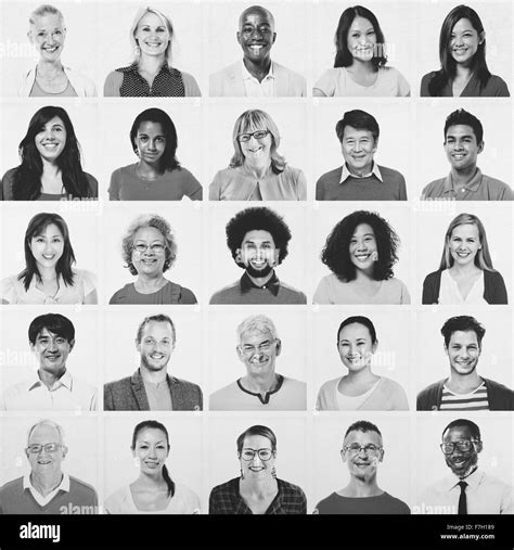 Portrait Multiethnic Colorful Diverse People Ethnic Concept Stock Photo