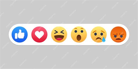 Premium Vector Emoji Facebook Reactions Icon
