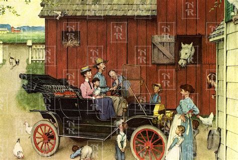 The Farmer Takes A Ride Norman Rockwell