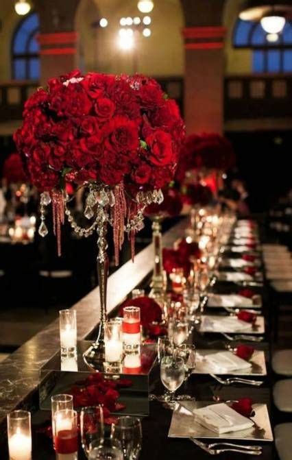 Wedding Table Dcoration Gold Red 47 Ideas Red Wedding Theme Wedding