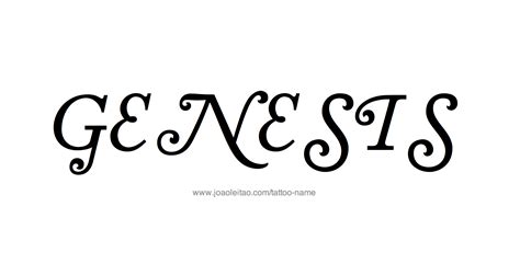 Genesis Name Tattoo Designs
