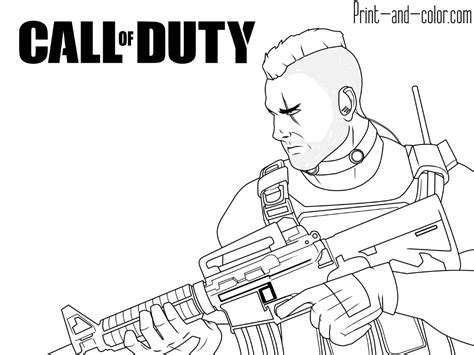 Call Of Duty Coloring Pages Print And Color
