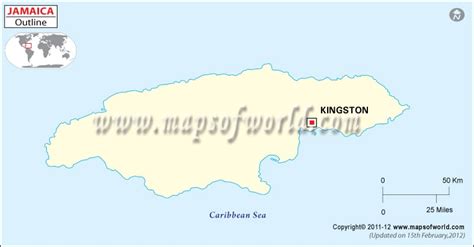Jamaica Map Outline Blank Map Of Jamaica
